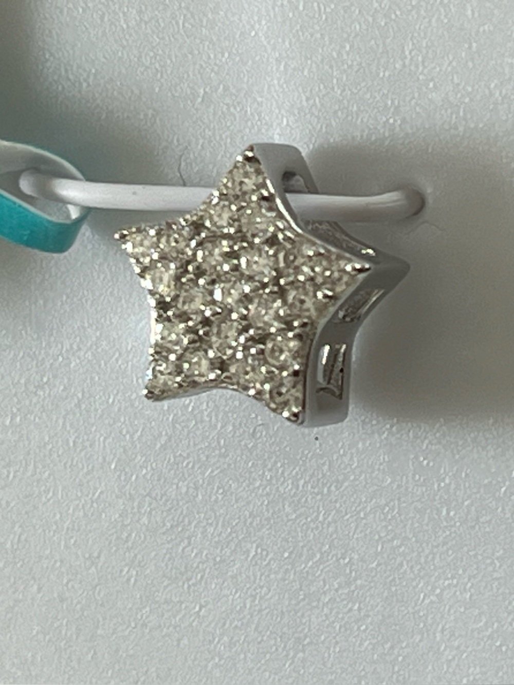 NWT 0.21 CTW VVS D Color Moissanite Star Pendant Sterling Silver